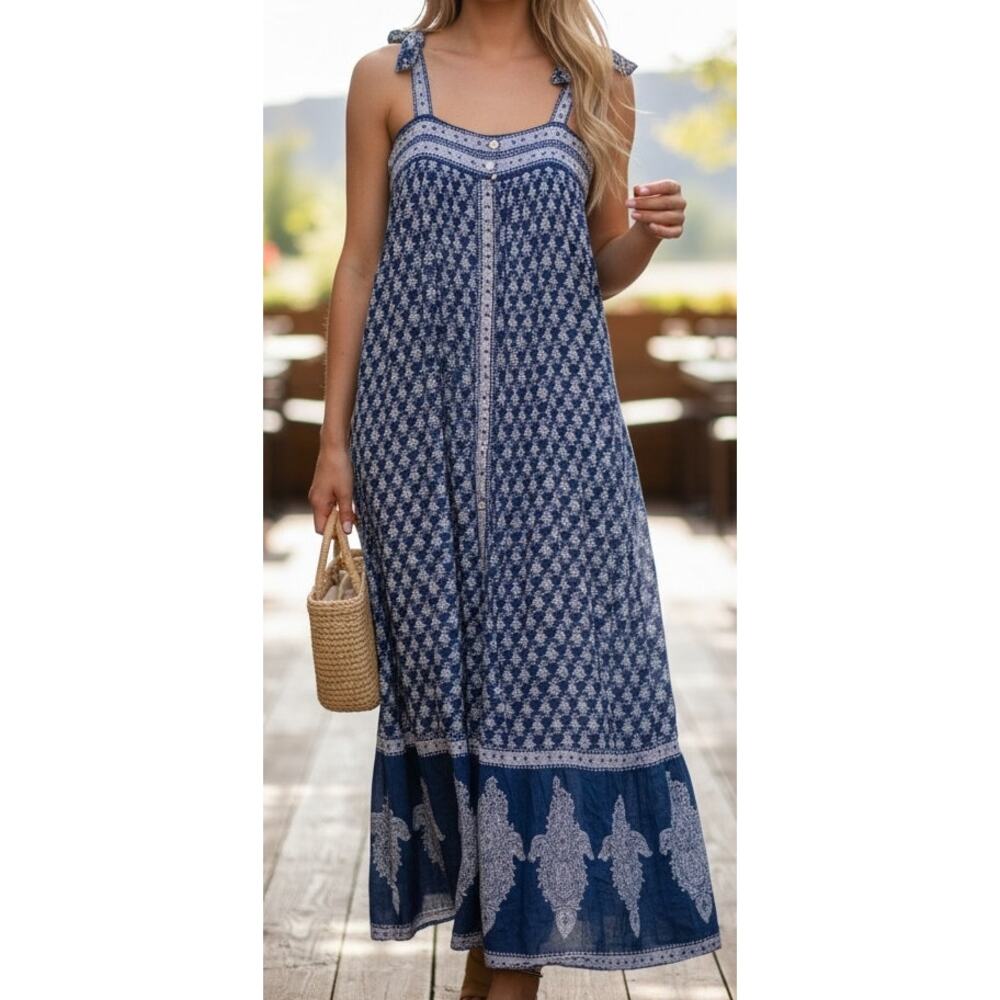 Fox in Gown Boho Maxi Dress Women's Sz. S